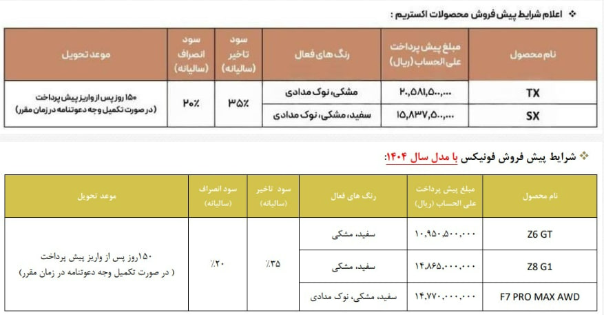 پیش فروش بدون قرعه کشی