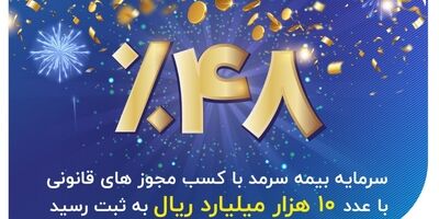  سرمایۀ 10 هزار میلیارد ریالی بیمه سرمد با رشد 48 درصد تأیید و به ثبت رسید