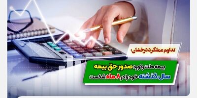  بیمه ملت رکورد صدور حق بیمه سال گذشته خود را در ۸ ماه شکست

