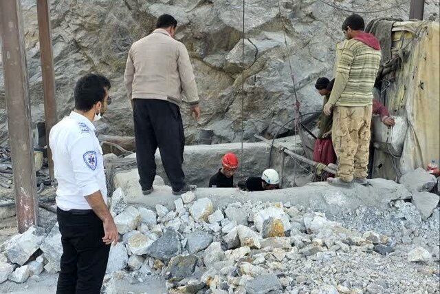 ۲ مصدوم در حادثه ریزش معدن در یزد
