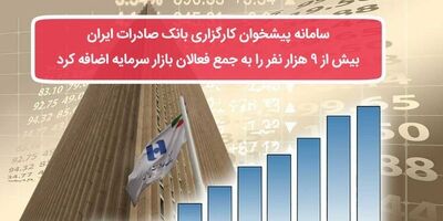 ​ سامانه پیشخوان کارگزاری بانک صادرات ایران بیش از ٩ هزارنفر را به جمع فعالان بازار سرمایه اضافه کرد