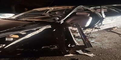 برخورد دو دستگاه خودرو در جاده چالوس