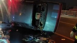 فوت راننده ۴۰۵ بر اثر واژگونی خودرو
