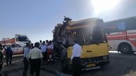 تصادف ‌اتوبوس حامل دانشجویان و فوت ۲ سرنشین در جاده سمنان - سرخه
