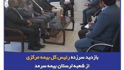 بازدید سرزده رئیس کل بیمه مرکزی از شعبه لرستان بیمه سرمد
