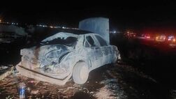 مصدومیت ۶ نفر در تصادف دو دستگاه خودرو در جاده ایوانکی - گرمسار
