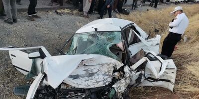 نصف شدن خودروی دنا در تصادف خونین جاده پیرانشهر
