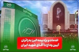خدمات ویژه بیمه البرز به زائران آیین وداع با رهبر شهید؛ از خدمات فرهنگی و پذیرایی تا تمهیدات ارزیابی و پرداخت خسارت
