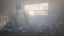 نجات ۲۰ دانشجوی گرفتار در آتش‌ خوابگاه دانشجویی ایلام
