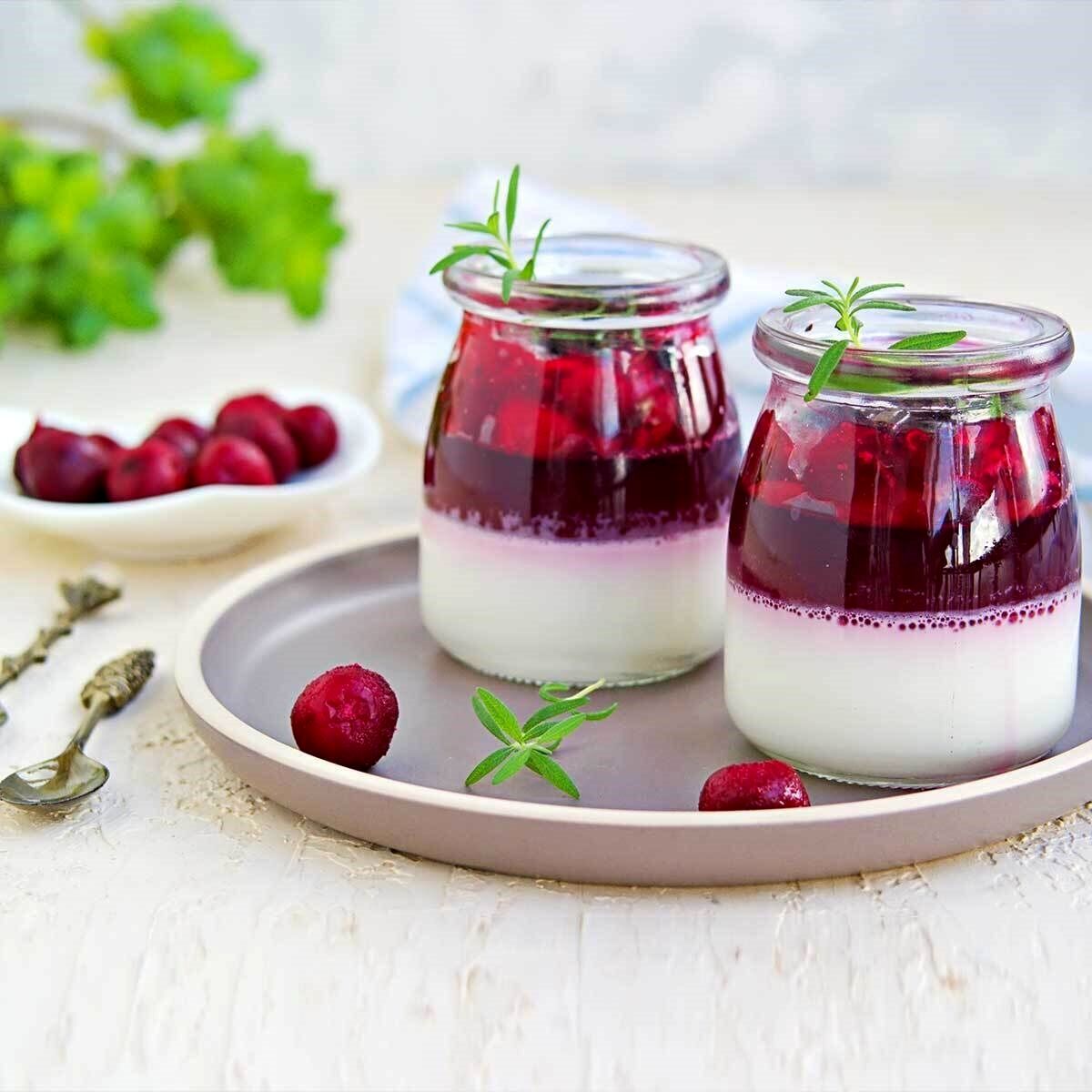 طرز تهیه پودینگ خوشمزه با سس آلبالو
