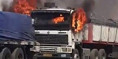 حریق انبار کفش در محدوده پل روشندلان تهران