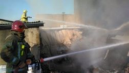 حریق در انبار پارچه در جنوب تهران
