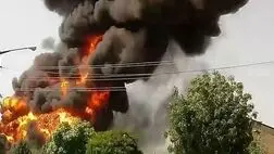 آتش سوزی گسترده در خیابان سعدی
