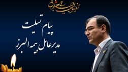 پیام تسلیت مدیرعامل بیمه البرز

