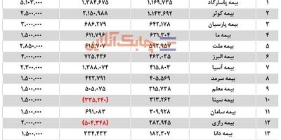 پاسارگاد بالاترین و میهن کمترین سود خالص نیمه اول امسال را داشتند 