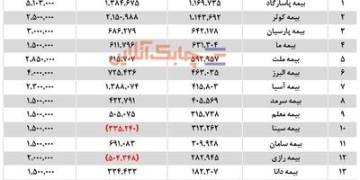 پاسارگاد بالاترین و میهن کمترین سود خالص نیمه اول امسال را داشتند 