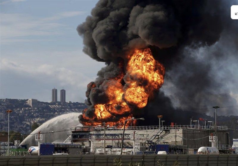 آتش سوزی در یک پالایشگاه آمریکا 