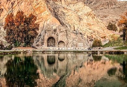 طبیعت پاییزی طاق بستان - کرمانشاه