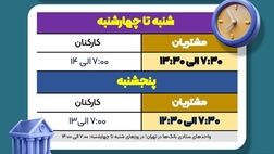 اعلام ساعت کاری جدید بانک سپه

