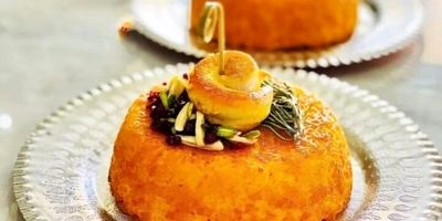 ته چین مرغ و بادمجان مجلسی