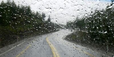بارش باران در جاده های ۵ استان کشور