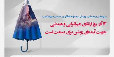 مدیرعامل بیمه ملت روز ملی بیمه را به فعالین این صنعت تبریک گفت