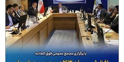  افزایش سرمایه ۲۱۳ درصدی بیمه پارسیان به تصویب سهامداران رسید
