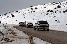 بارش برف و باران در ارتفاعات چالوس