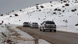 بارش برف و باران در ارتفاعات چالوس
