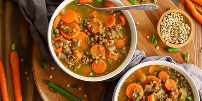طرز تهیه سوپ با عدس و هویج 