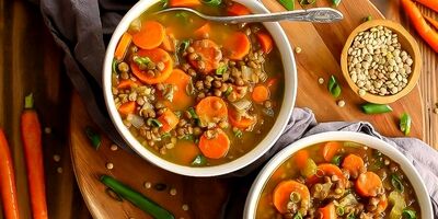 طرز تهیه سوپ با عدس و هویج 