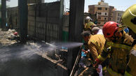حریق ساختمان ۷ طبقه در حال ساخت در خیابان سردار جنگل
