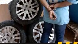 دستگیری سارق شبانه رینگ و لاستیک‌ خودروها

