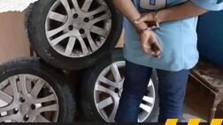 دستگیری سارق شبانه رینگ و لاستیک‌ خودروها
