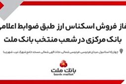 آغاز خرید و فروش ارز در شعب منتخب بانک ملت

