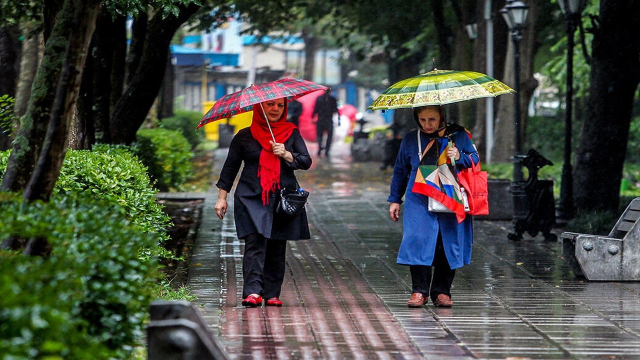 بارش باران و کاهش نسبی دما در نوار شمالی کشور