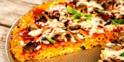 طرز تهیه «پیتزای ماکارونی با سبزیجات» 