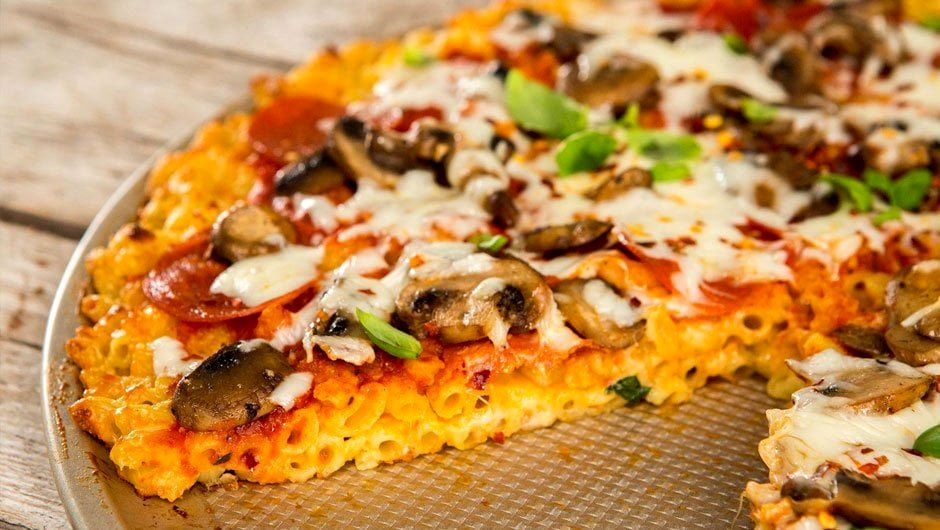 طرز تهیه «پیتزای ماکارونی با سبزیجات» 