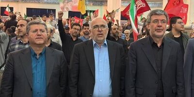 حضور مدیرعامل بیمه ایران در مراسم چهلمین روز شهادت امام شهید
