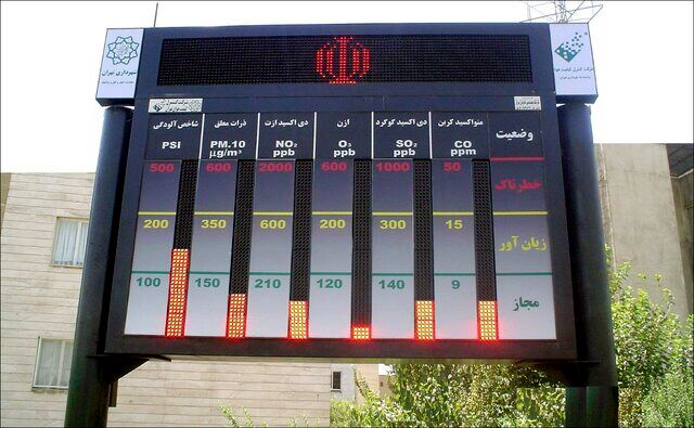 وضعیت هوای تهران نارنجی است/ هوا همچنان آلوده
