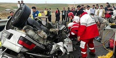 ۱۵ تصادف فوتی در ۵ روز پایان سال گذشته
