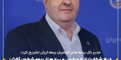 ۴۰۸ شکایت از ۶ میلیون و ۷۰۰ هزار بیمه شخص ثالث