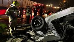 تصادف مرگبار پژو ۲۰۶ در بزرگراه حکیم؛ دو جوان جان باختند
