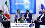 بازدید مدیرکل روابط عمومی بیمه مرکزی از غرفه بیمه معلم در نمایشگاه آسانسور