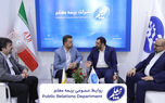 بازدید مدیرکل روابط عمومی بیمه مرکزی از غرفه بیمه معلم در نمایشگاه آسانسور
