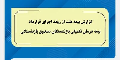 گزارش بیمه ملت از روند اجرای قرارداد بیمه درمان تکمیلی بازنشستگان صندوق بازنشستگی 