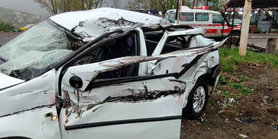 واژگونی خودرو ۲۰۶ در خیابان فردوسی بدون مصدوم
