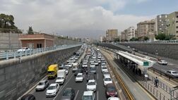 ترافیک سنگین پایتخت به دلیل لغزندگی معابر