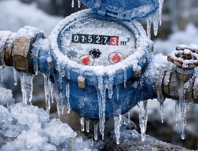 
موج سرما و افزایش خطر یخ‌زدگی کنتورهای آب
