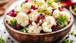 طرز تهیه سالاد محبوب زمستان با انار و گل کلم
